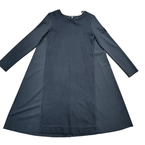 COS Multi Fabric Wool Panel Long Sleeve Shift Dress ~ US M - Picture 2 of 6